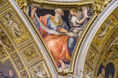 ROME, ITALY - SEPTEMBER 24, 2018: Detail of interior of church of Santa Maria Maggiore in Rome,...