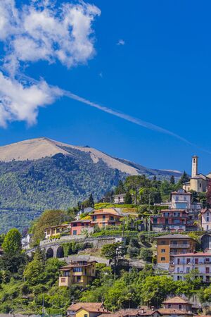 View at town Argegno on Lake Como, Italyの写真素材