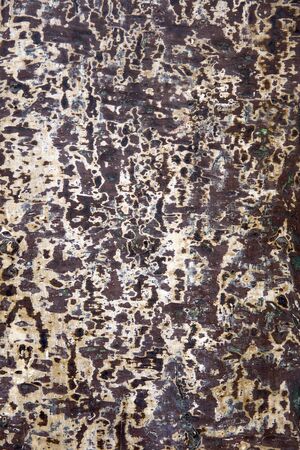 Closeup of the old rusty metal backdrop