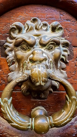 Closeup of the vintage door knob from Eix-en-Provence in Franceのeditorial素材