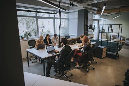 Business people having meeting in an officeの写真素材