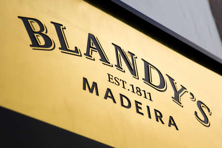 MADEIRA, PORTUGAL - FEBRUARY 17, 2020: Detail of Blandy's wine storage of vintage Madeira wine in Portugal. It is a family-owned wine company founded by John Blandy in 1811.のeditorial素材