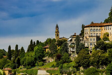View at Citta Alta in Bergamo, Italyの写真素材
