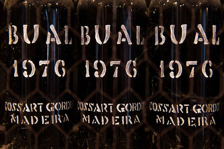 MADEIRA, PORTUGAL - FEBRUARY 17, 2020: Detail of Blandy's wine storage of vintage Madeira wine in...