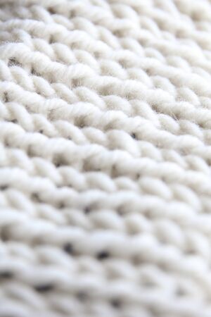 Closeup detail of the handmade knitting textureの写真素材