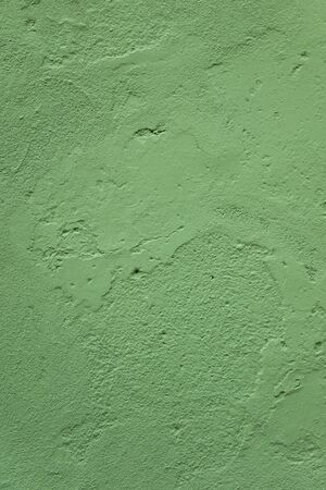 Closeup of the old green facade backdrop