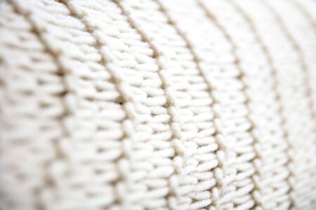 Closeup detail of the handmade knitting textureの写真素材