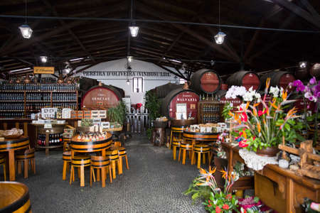 FUNCHAL, PORTUGAL - FEBRUARY 18, 2020: Antique French wine corker at Pereira d'Oliveira winery in Funchal on Madeira island, Portugal. Winery was established by Joao Pereira dâOliveira at 1820.のeditorial素材
