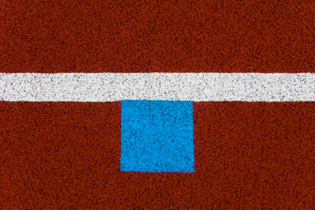 Closeup of the red stadium running track