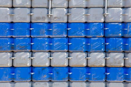 White and blue modular floating docks backdrop