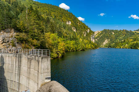 View at dam on the Zaovine lake in the Serbia