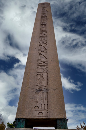 View at ancient Egyptian Obelisk of Theodosius in Istanbul, Turkeyの写真素材