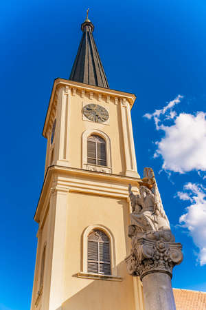 View at St. Carlo Borromeo church in Pancevo, Serbiaの写真素材