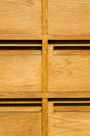 Closeup of the old wooden drawersの写真素材