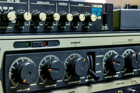 BELGRADE, SERBIA - APRIL 17, 2017: Boss RDD-20 digital delay unit from the classic 80's micro rack seriesのeditorial素材
