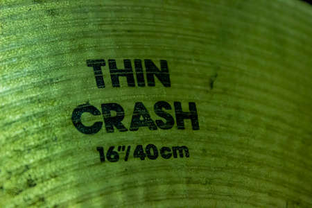 BELGRADE, SERBIA - APRIL 17, 2017: Zildjian Thin Crashes crash cymbal. Thin Crashes are one of the most popular Zildjian crash cymbals.のeditorial素材