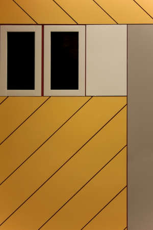 Closeup of the modern urban geometrical architecture