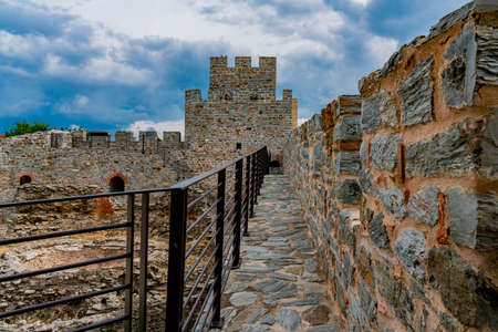 View at Ram Fortress on Danube river in Serbia