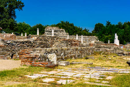 View at Felix Romuliana, remains of palace of Roman Emperor Galerius near Zajecar, Serbia.の写真素材