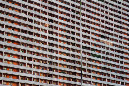 Detail of the residential building in Pyongyang, North Koreaのeditorial素材