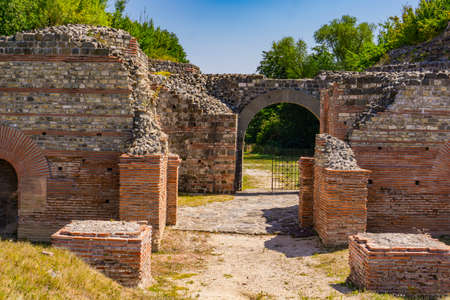 View at Felix Romuliana, remains of palace of Roman Emperor Galerius near Zajecar, Serbia. It is UNESCO World Heritage Site since 2007.のeditorial素材