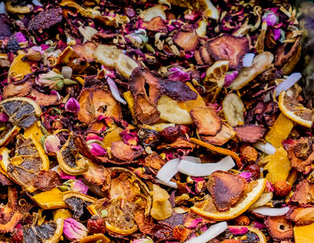 Closeup of the erectile dysfunction tea on the market in Istanbul, Turkeyの写真素材