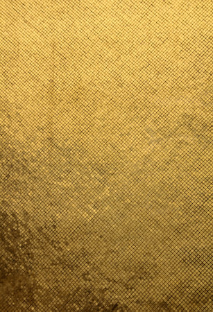 Closeup detail of the gold plates backdropの写真素材
