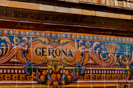 Colorful ceramic tiles adorn the walls of Plaza de Espana, showcasing the rich history and artistry...