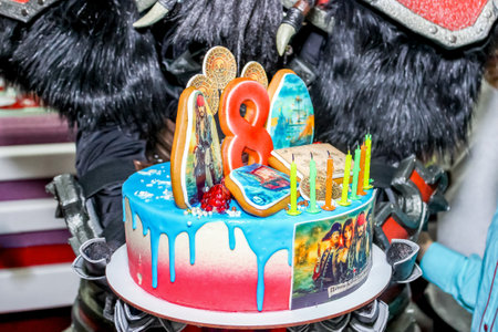 cake - pirates of the caribbean with gingerbread for 8 years boy