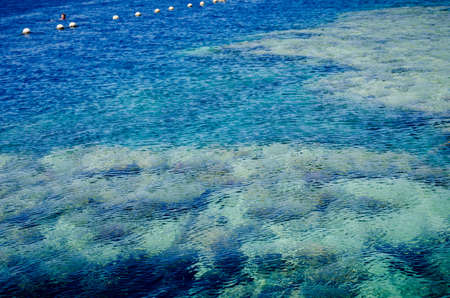 Beautiful seascape with blue waterの写真素材
