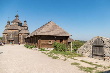Wooden church in Zhytomyr, Ukraineの写真素材
