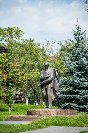 Monument to the Russian writerの写真素材