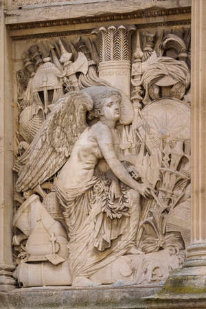 Porte dAix triumphal arch and its decoration elementsのeditorial素材