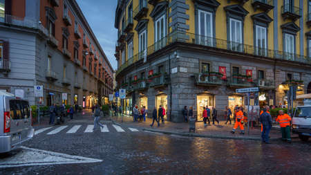 Piazza Trieste e Trento in Naples, Italyのeditorial素材
