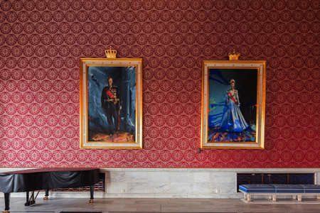 Oslo, Norway - 01 AUG 2014: Interiors of Oslo City Hallのeditorial素材