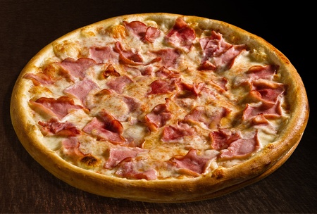 Pizza prosciutto with ham - isolatedの写真素材