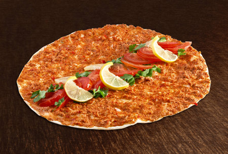 Lahmacun - Turkish pizzaの写真素材
