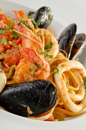 Linguine seafoodの写真素材