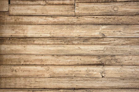 old wooden background with horizontal boardsの写真素材