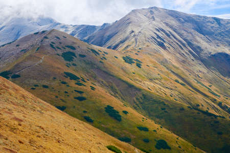 Tatras, Poland. Nature reserve. Czubik (1846 m) and Konczysty Wierch (2002 m) view from Trzydniowianski Wierch (1758 m) の写真素材