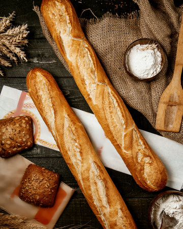 loaf of white breadの写真素材