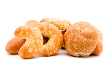 bread studio isolated over whiteの写真素材