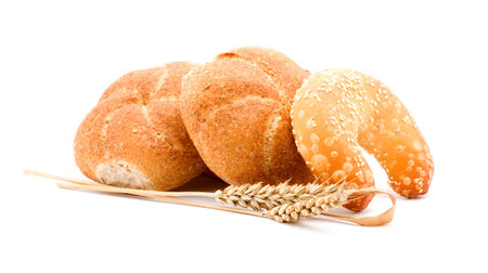bread studio isolated over whiteの写真素材
