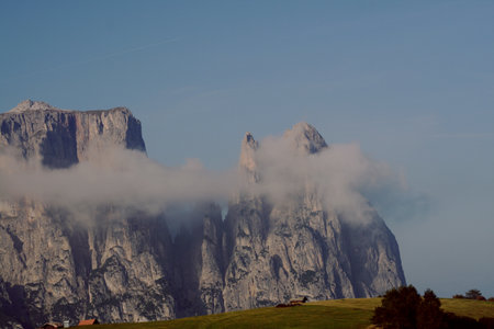 View of the Dolomites in South Tyrol, Italy.のeditorial素材