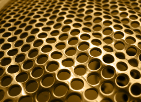 abstract of metal perforated texture for background used. Toned.