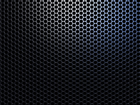 Dark metal background with perforated speaker grill. Vector illustration.のeditorial素材