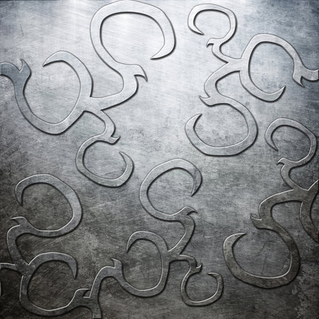 Metal background or texture and shadow. Element of design. 3D illustration.