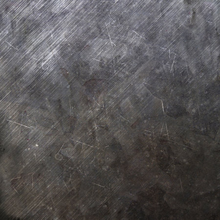 grunge metal plate with scratches and cracks. background or textureのeditorial素材