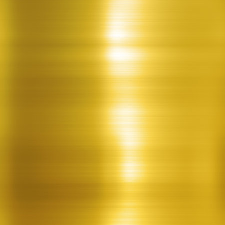 Gold metal brushed background or texture of brushed steel plate with reflections Iron plate and shinyのeditorial素材