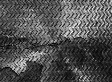 black and white texture of a metal sheet with rhombus patternのeditorial素材